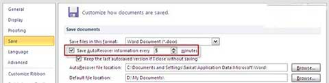 اموزش بازیابی اسناد ذخیره نشده در Office 2010در عرض چند ثانیه