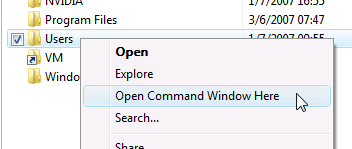 اضافه کردن Command Prompt Here در کلیک راست ویندوز۷