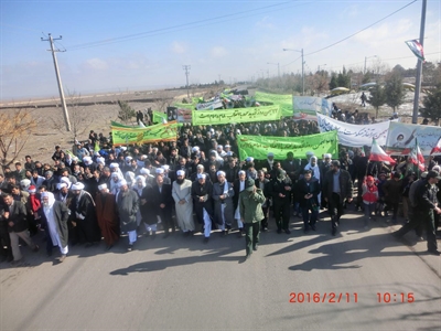 حضور پرشور مردم شهر مشهدریزه و روستاهای اطراف در راهپیمایی 22 بهمن