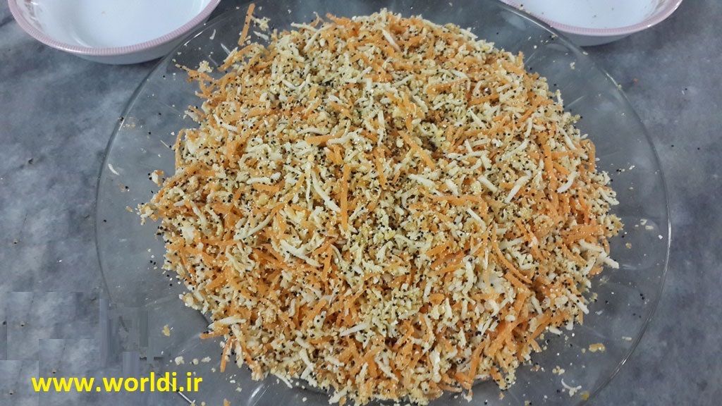 غذای آماده شده تخم مرغی