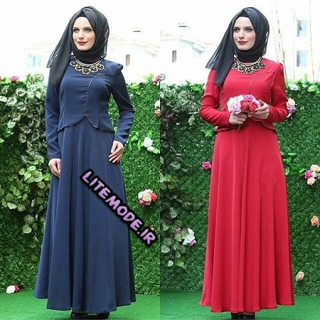 مدل لباس مجلسی باحجاب 2017, لباس پوشیده شیک 