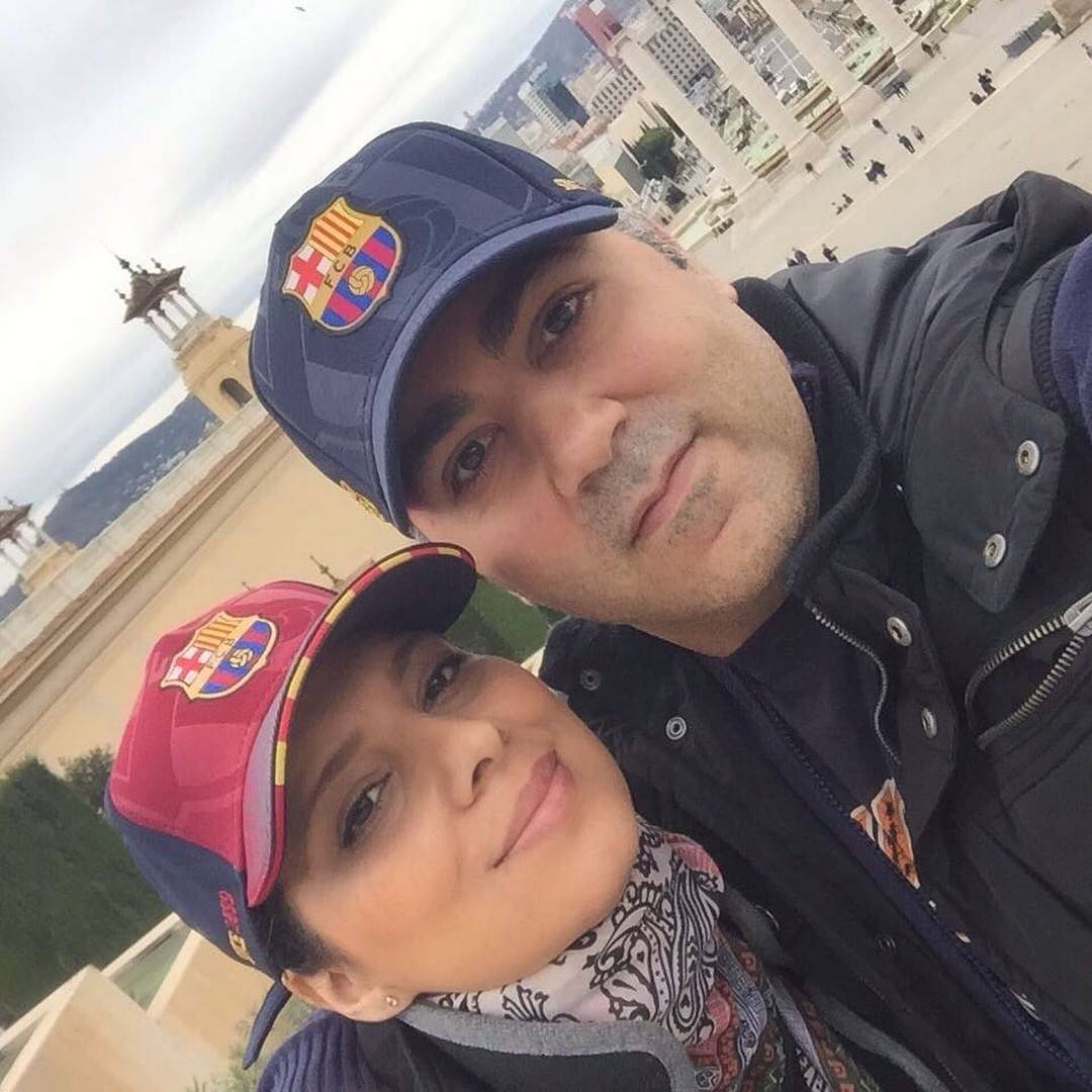 عکس شخصی روشنک عجمیان با همسرش