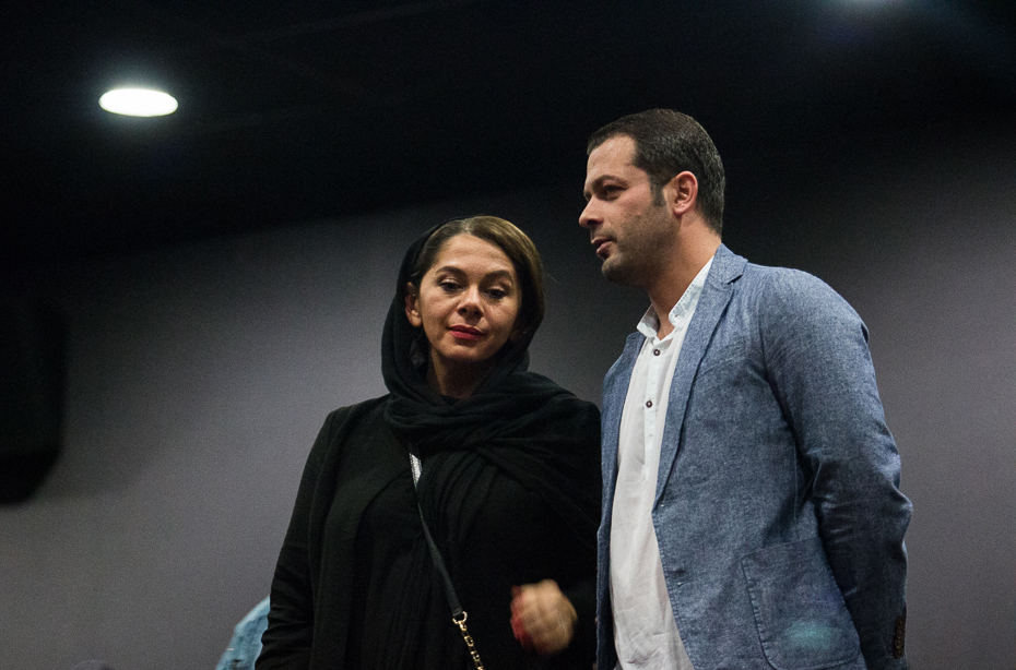 پژمان بازغی و همسرش در اکران فیلم خنده های آتوسا