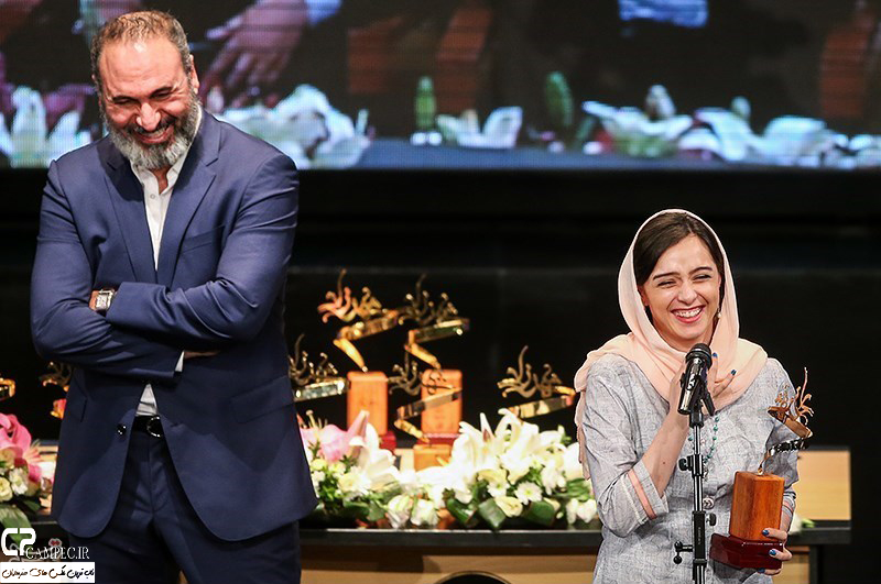 ترانه علیدوستی و حمید فرخ نژاد در جشن پایان سریال شهرزاد