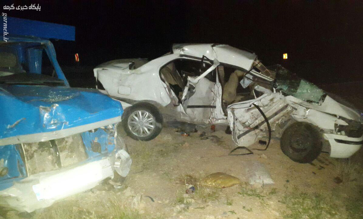 تصادف سه خودرو در محور گرمه ۵ کشته و زخمی بر جای گذاشت+ تصاویر