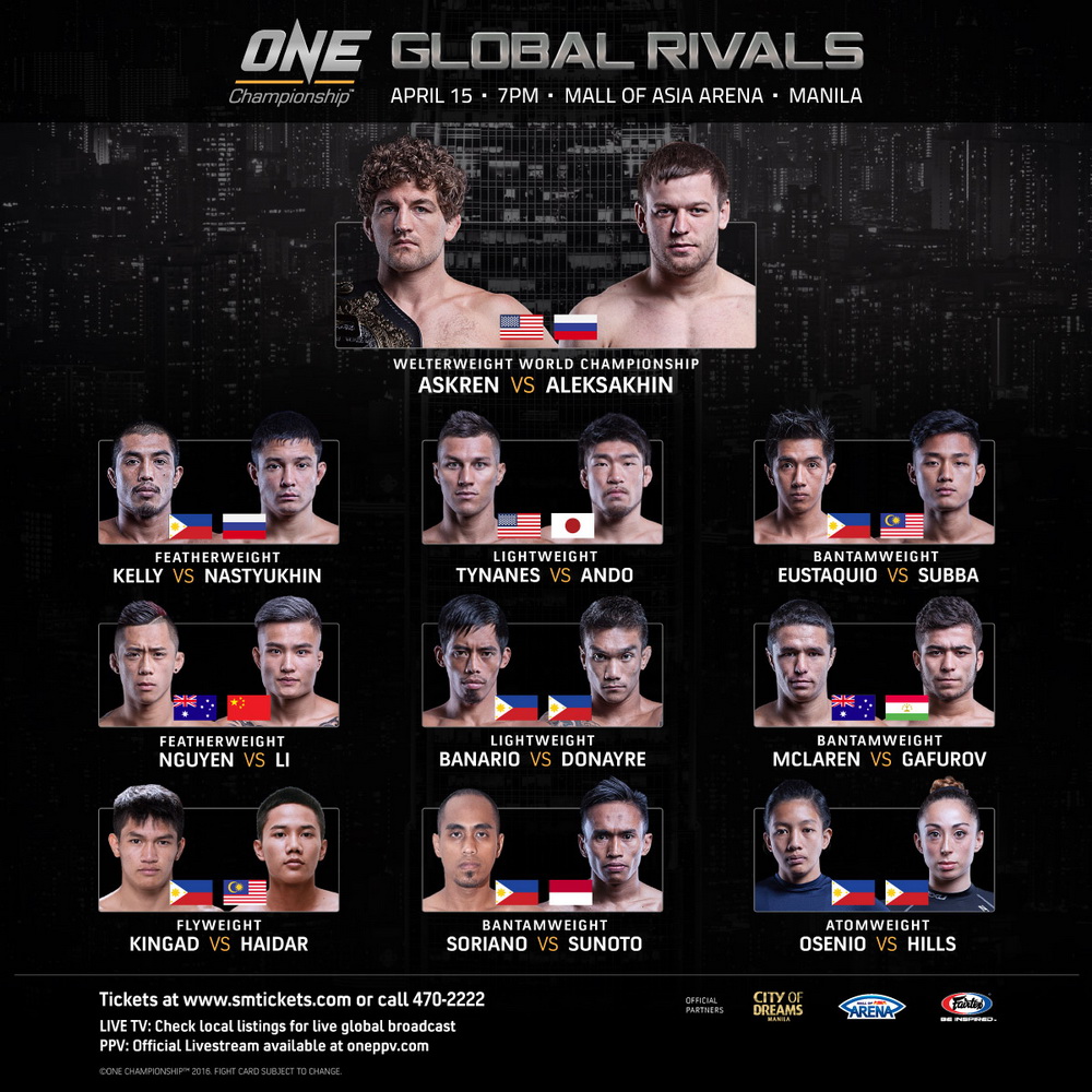 دانلود مسابقات : ONE Championship 41: Global Rivals