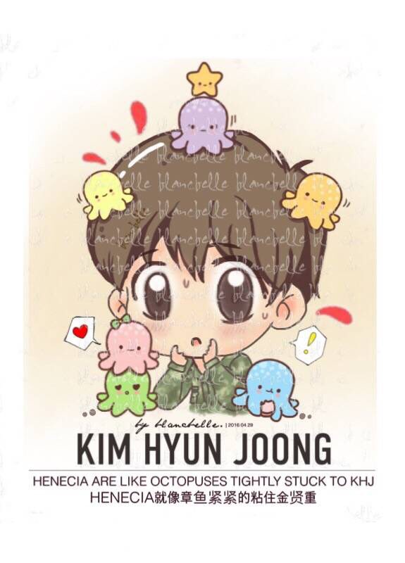 [blancbelle Fanart] Kim Hyun Joong - Henecia are like octopuses tightly stuck to KHJ [2016.04.29]