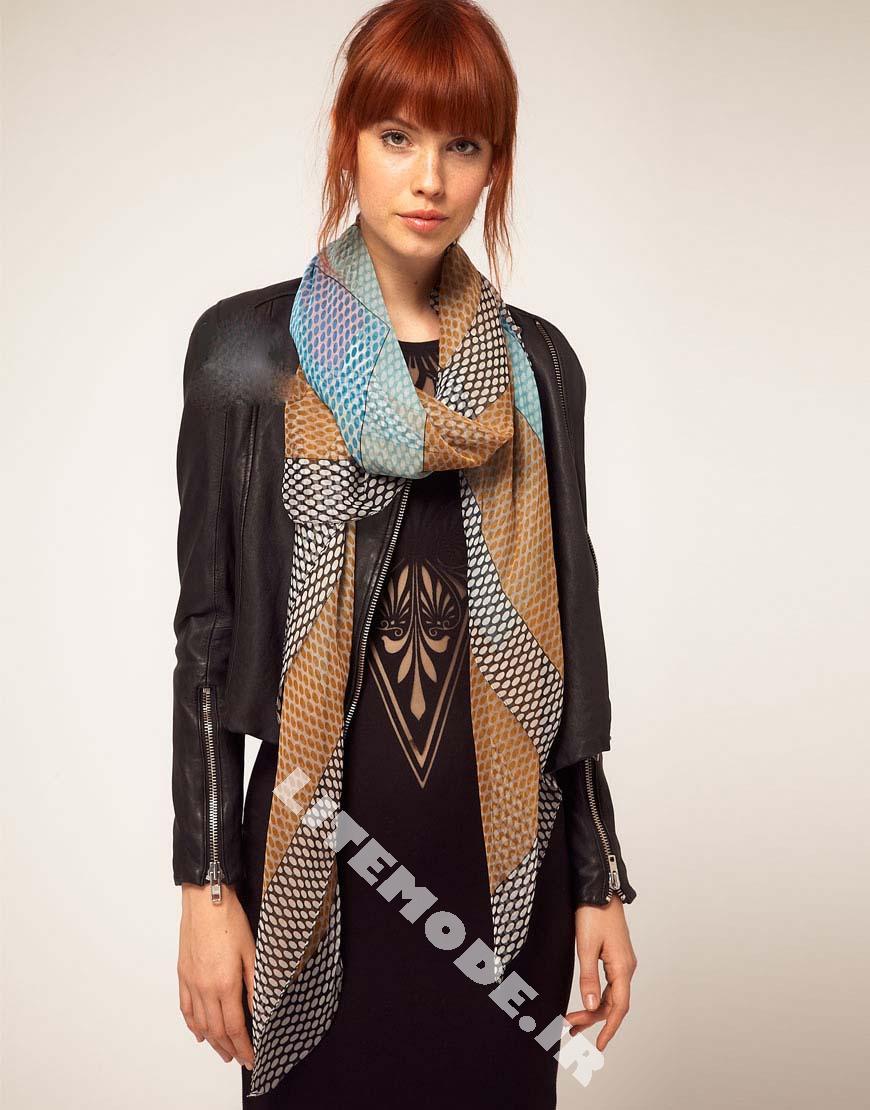 شال گردن زنانه پارچه ای مدرن