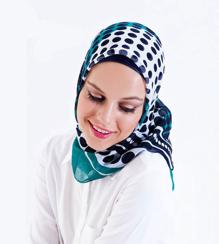 روسری مارکدار آبی زنانه