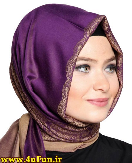 شال و روسری بنفش 95