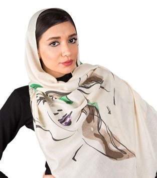 شال و روسری کنزو سفید