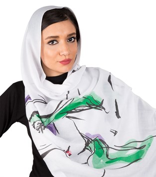 شال و روسری شنل سفید