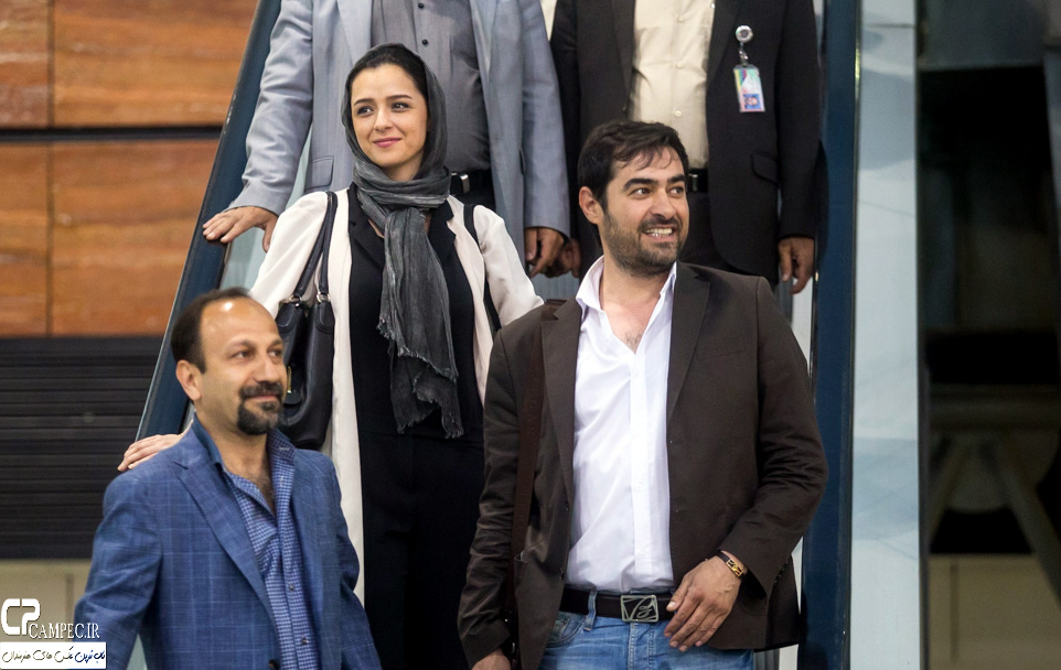 مراسم استقبال از هنرمندان فیلم فروشنده در فرودگاه امام