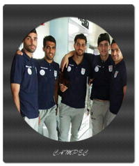 یازیکنان تیم ملی فوتبال ایرانی در فرودگاه ترکیه
