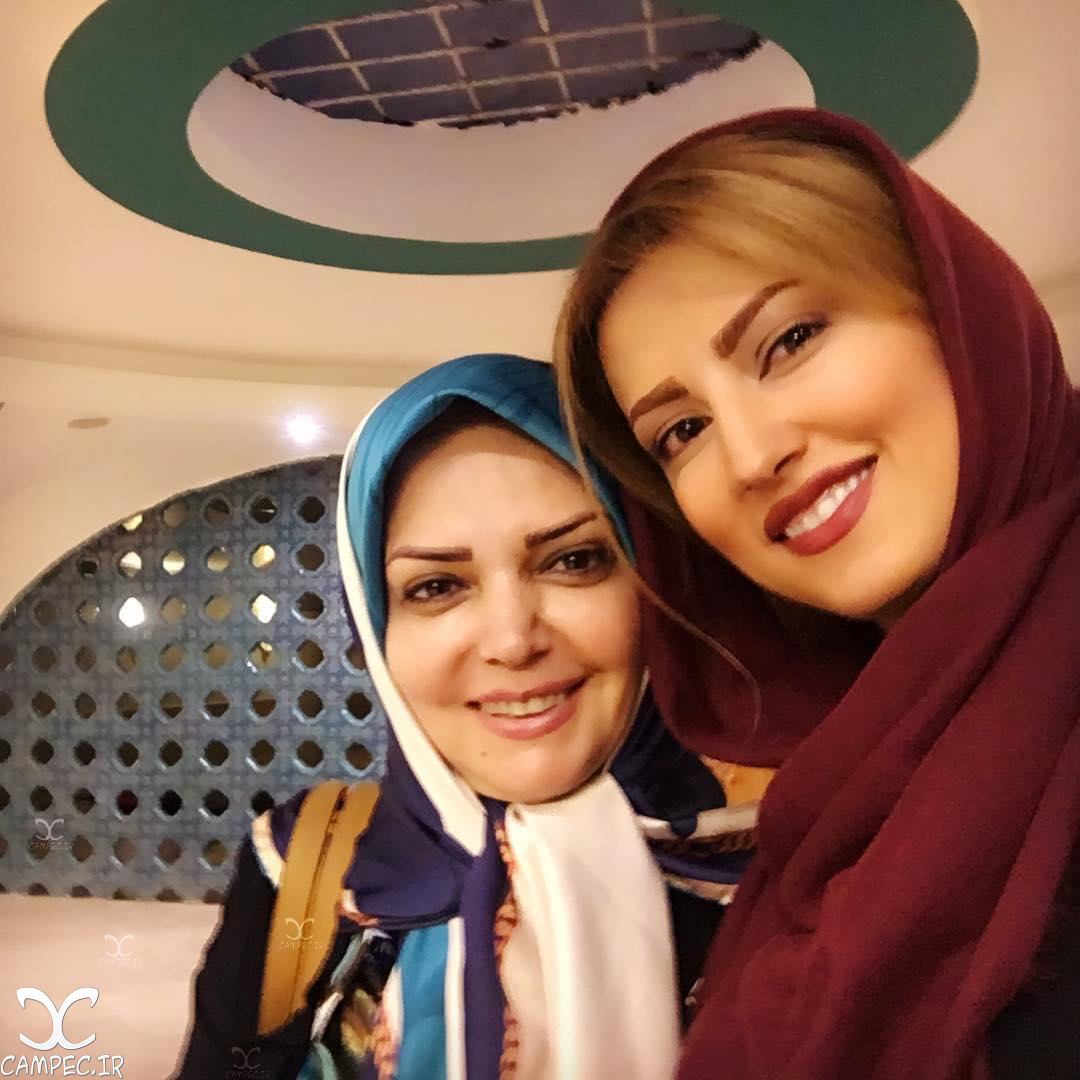 سمیرا حسینی و الهه رضایی در مراسم تقدیر از ملی پوشان والیبال
