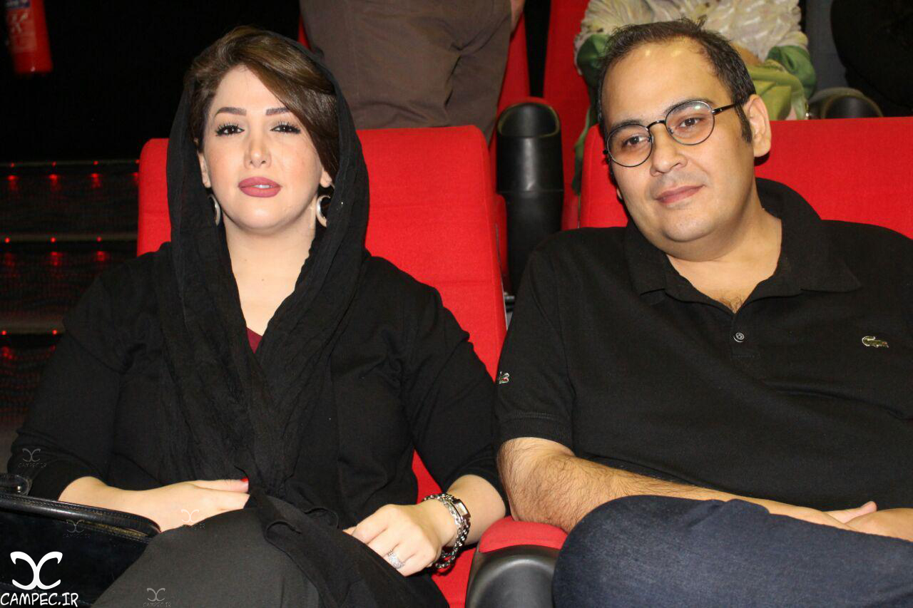 رضا داود نژاد و همسرش در اکران خصوصی فیلم زاپاس