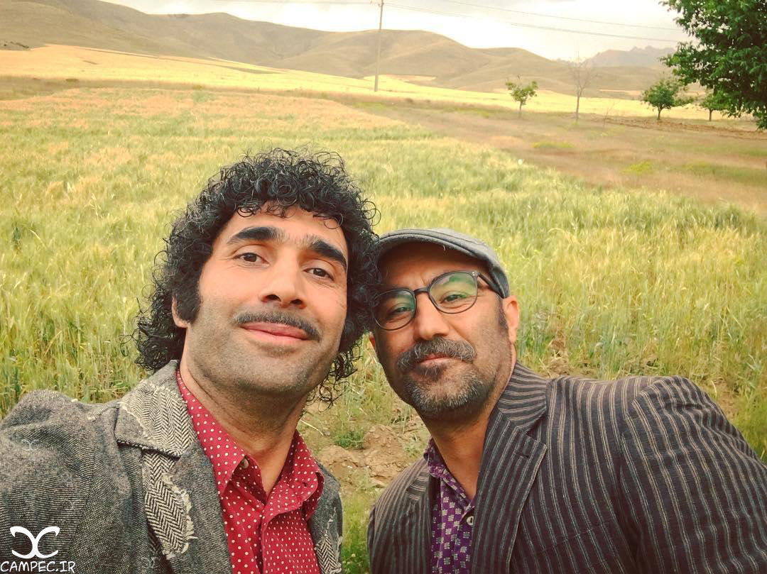 هادی کاظمی و محسن تنابنده در پشت صحنه سریال علی البدل