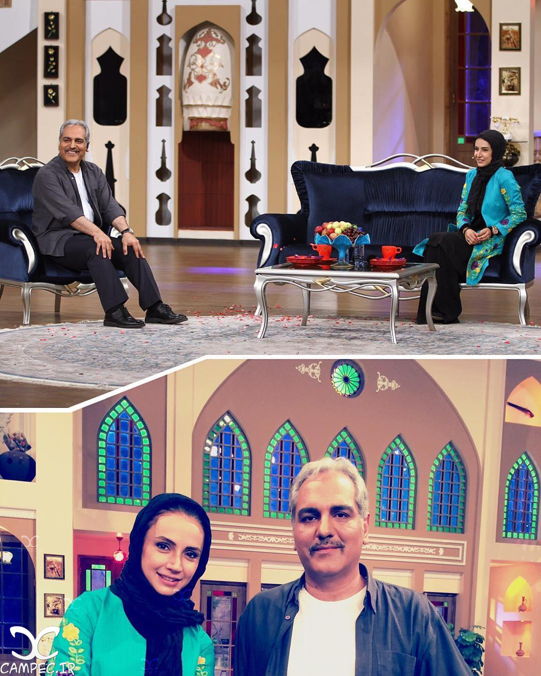 حضور شبنم قلی خانی در برنامه دورهمی و عکسهای جذاب او در کنار مهران مدیری و الیکا عبدالرزاقی