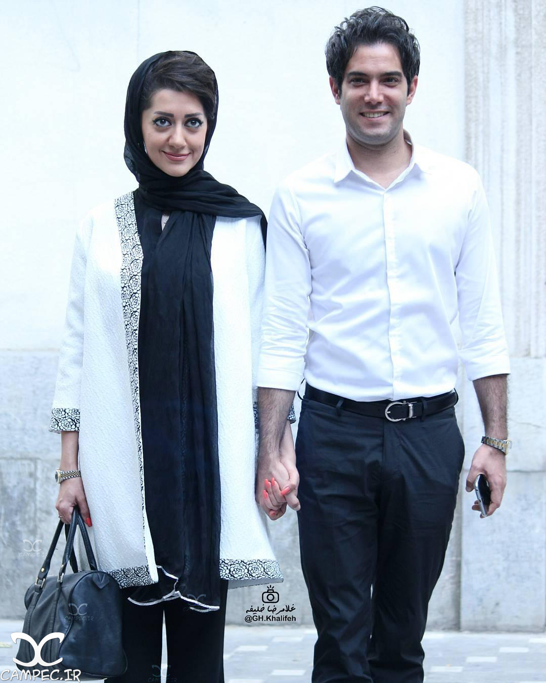 عکس جدید امیر علی نبویان و همسرش بهار نوروزپور