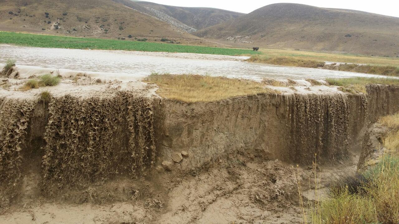 خسارت سیلاب به روستای دشت شهرستان گرمه / تصاویر