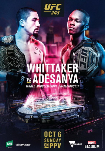 نتایج رویداد :  UFC 243 :Whittaker vs.Adesanya