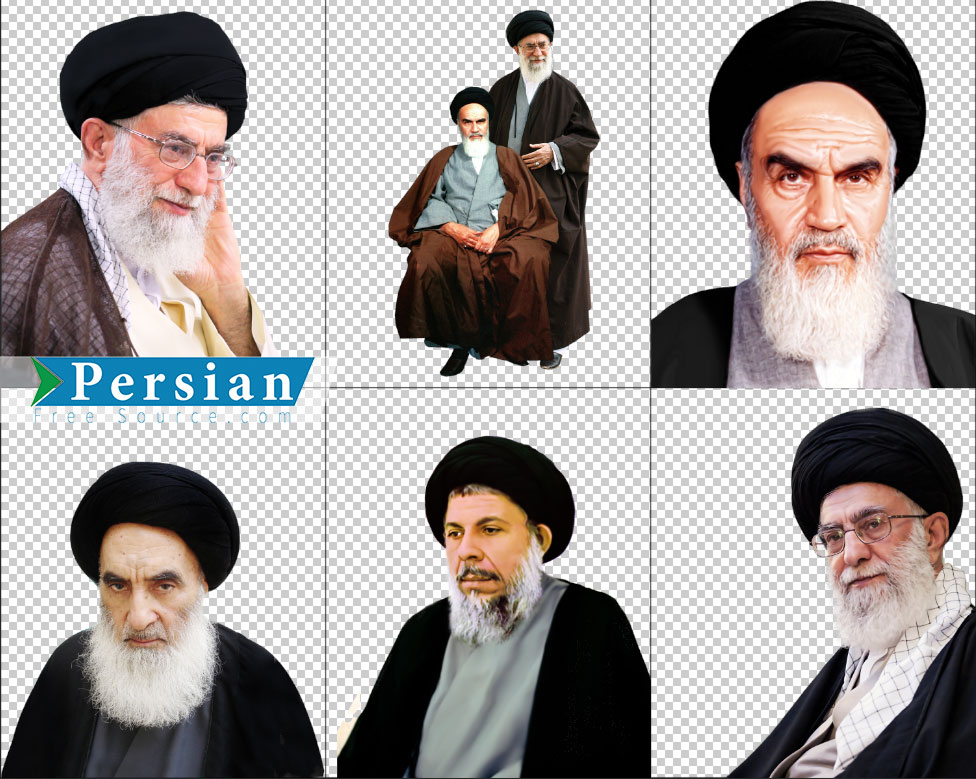 دانلود تصاویر لایه باز امام و رهبری و علماء
