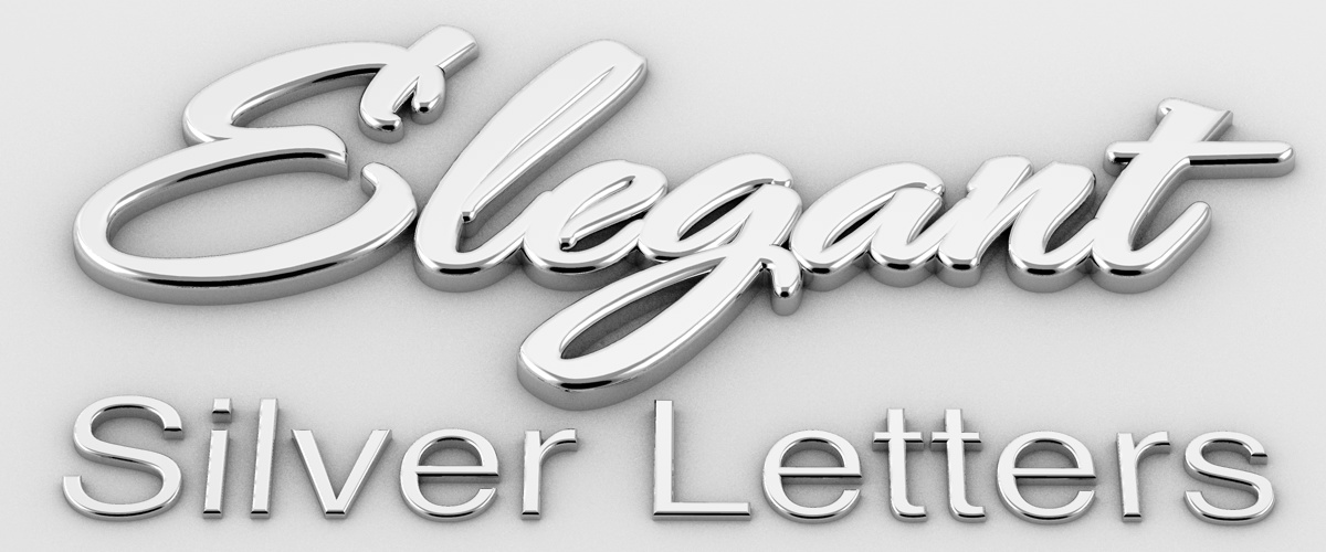 دانلود مجموعه حروف انگلیسی سه بعدی نقره ای GraphicRiver Silver Letters 3D Bundle