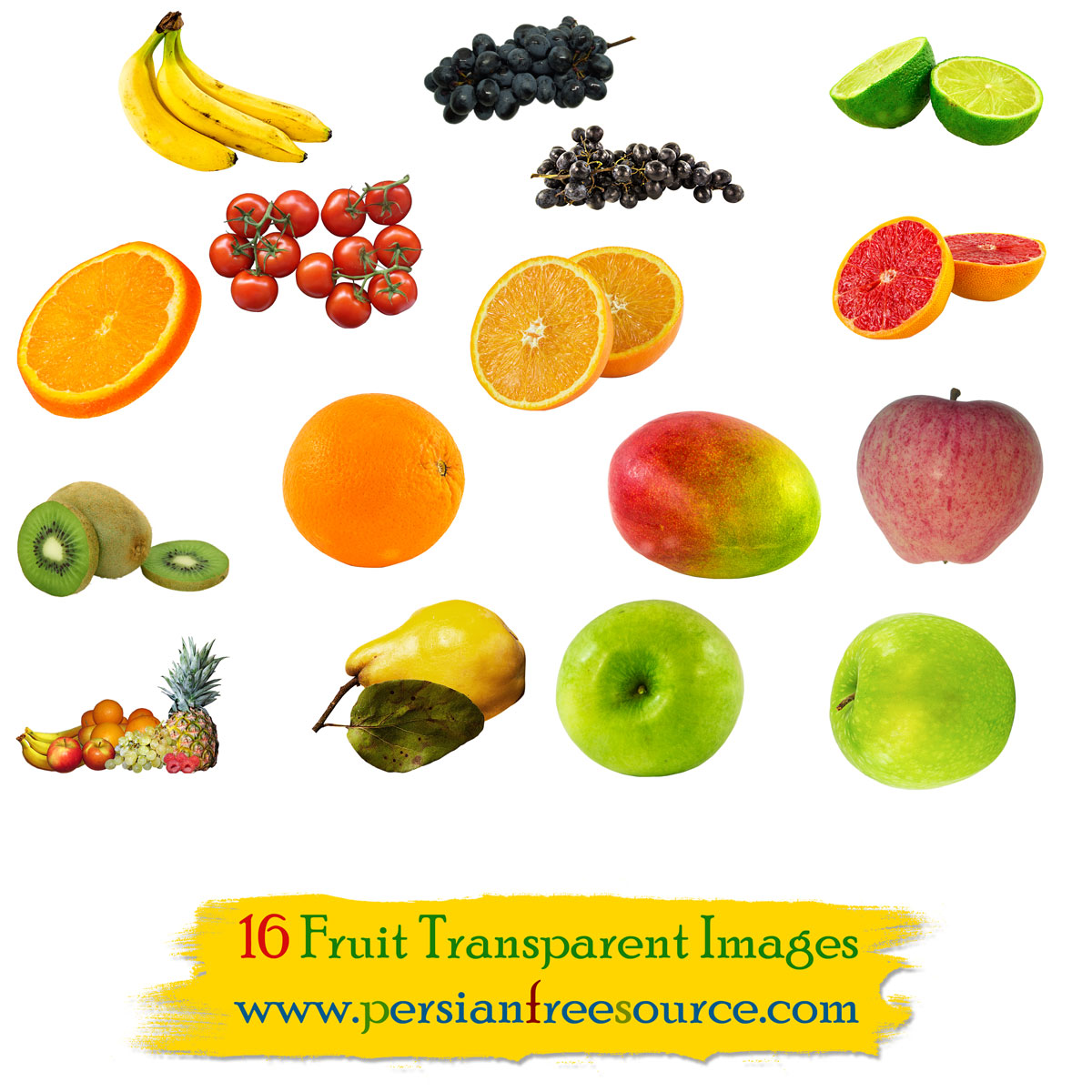 دانلود عکس لایه باز میوه Fruit Transparent Pictures