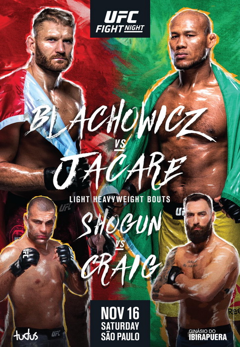 دانلود فایت نایت 164| UFC Fight Night 164: Blachowicz vs. Jacare_مبارزات قرار گرفت