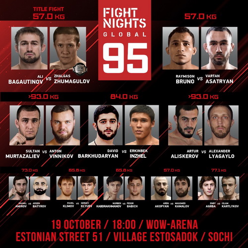 دانلود رویداد ام ام ای | Fight Nights Global 95: Bagautinov vs. Zhumagulov