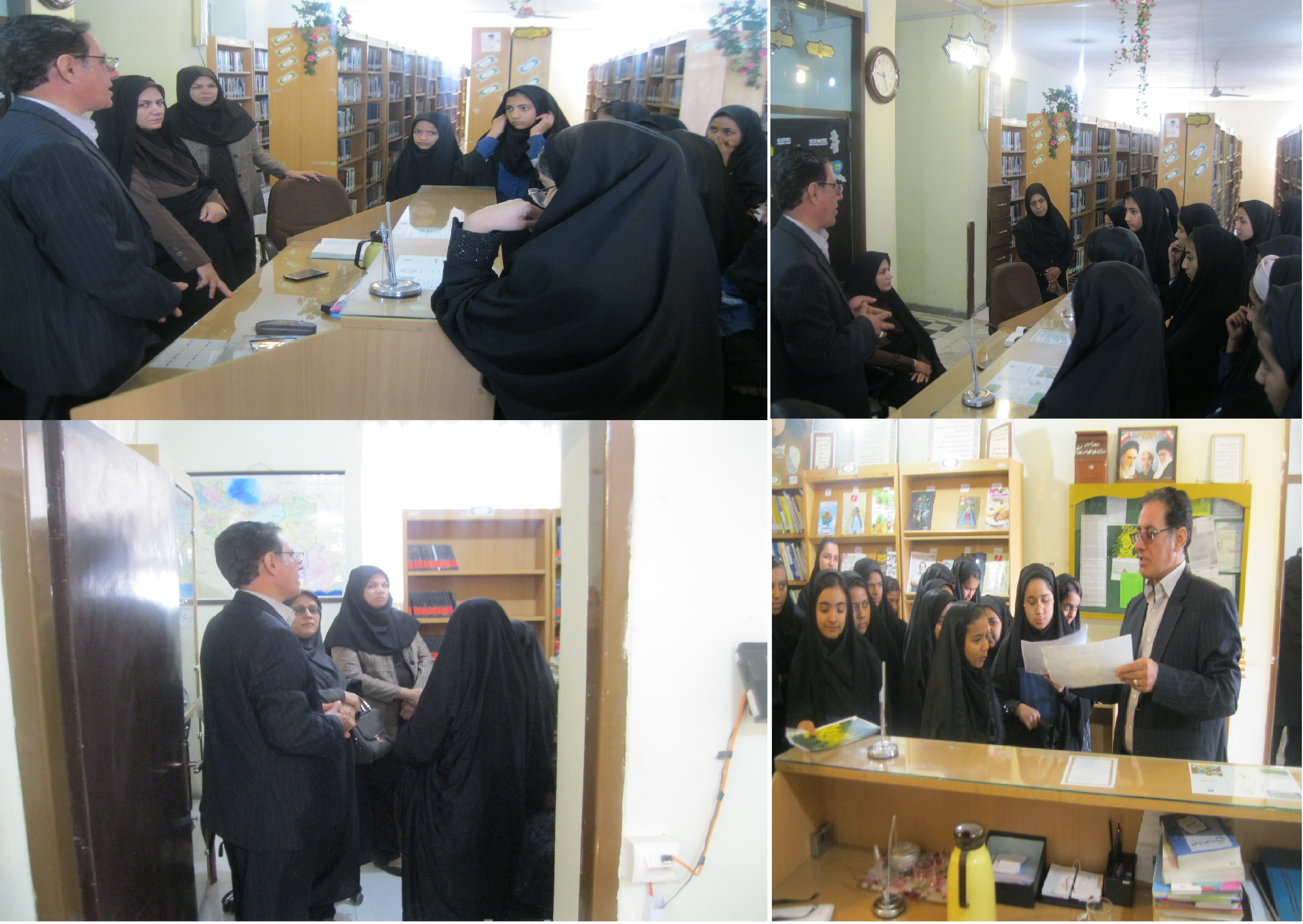 بازدید دانش آموزان از کتابخانه شهید مدنی به مناسبت هفته کتاب و کتابخوانی