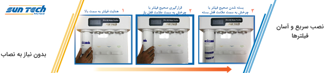 نصب سریع و آسان فیلترهای پیش تصفیه دستگاه تصفیه آب