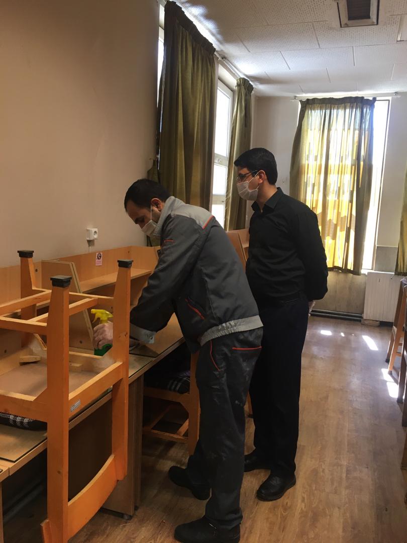 کتابخانه های عمومی فردیس ضد عفونی شد 