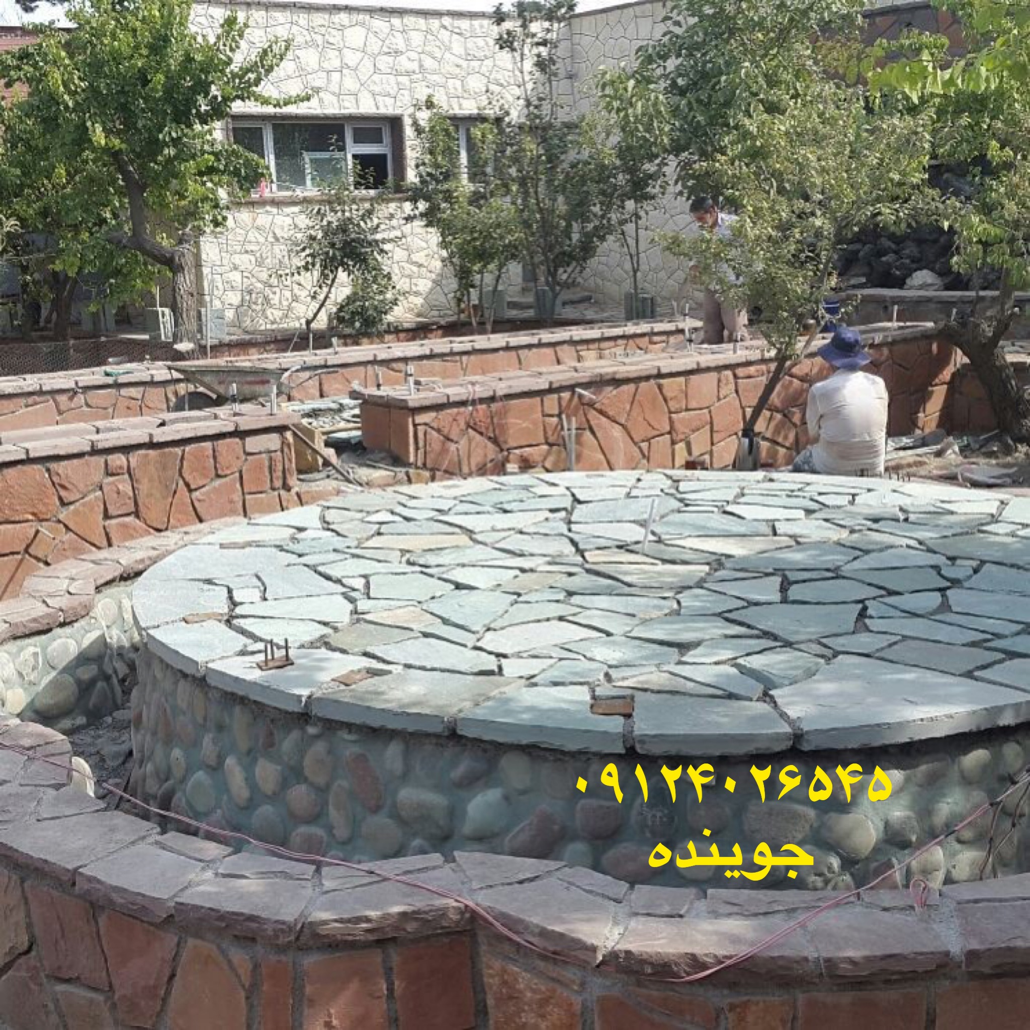 نصب سنگ مالون.سنگ لاشه <strong>بااستادکاران</strong> حرفه ای  09124026545