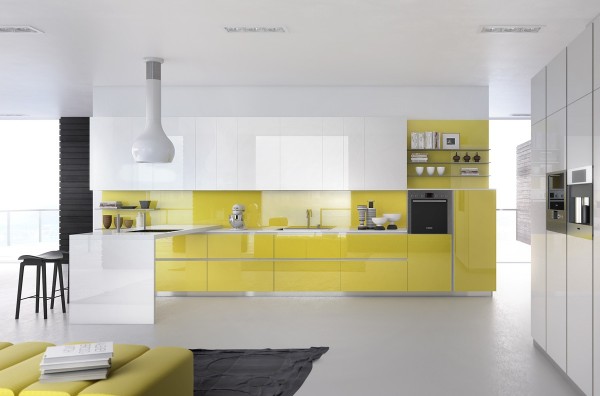 آشپزخانه و کابینت زرد