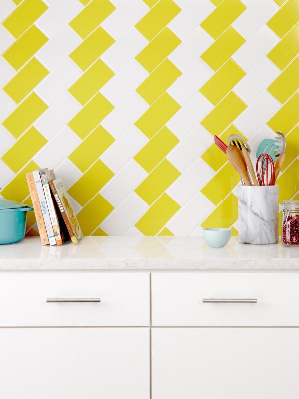 کابینت آشپزخانه رنگ زرد8